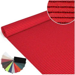 ANRO Schaum-Badematte Antirutschmatte Weichschaummatte Badezimmer Entspannung, Höhe 5 mm, strapazierfähig, Drainage Effekt, Rillen, wasserdurchlässig, rutschhemmend, pflegeleicht, Weich, Rutschfest, Rutschhemmend, Schnelltrockend, mit Drainagelöchern, Modern, Praktisch, PVC, Eckig, Geprägt rot Eckig | 65 cm x 140 cm x 5 mm