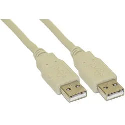 INLINE USB 2,0 Kabel, A an A, beige, 3m