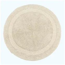 Homescapes Badematte Runde Battematte creme 80 cm aus 100% Baumwolle, Höhe 20 mm, Φ 80 cm