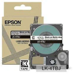 Epson Druckerband Schriftband LK LK-4TBJ C53S672065, 12 mm schwarz auf transparent