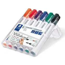 STAEDTLER 351 WP6 Non-permanent Whiteboard Marker Farbig sortiert Mittel Rundspitze 2 - 2 mm 6 Stück