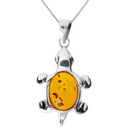 OSTSEE-SCHMUCK Kette mit Anhänger Ostsee-Schmuck Kette mit Anhänger Schildkröte (2-tlg) silberfarben 42 cm