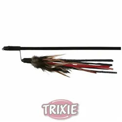 Trixie Spielangel mit Lederbändchen und Feder | 50cm