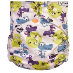 T-Tomi H√∂schenwindel AIO - Wickel Set Druckkn√∂pfe Crocodiles 1 St