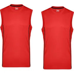 James & Nicholson Sporttop Doppelpack Herren Sporttop mit modischen reflektierenden Details JN423 (Spar-Set, 2er-Pack) Feuchtigkeitsregulierend, atmungsaktiv und schnell trocknend rot S