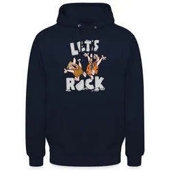 Spreadshirt Hoodie The Flintstones Fred Und Barney Let's Rock Unisex Hoodie (1-tlg) blau S