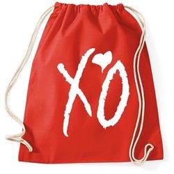 Youth Designz Turnbeutel XO Baumwoll Tasche Turnbeutel, mit modischem Print rot