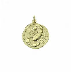 Adelia ́s Kettenanhänger Damen & Herren 333 Gold Sternzeichen Anhänger Skorpion Ø 18,2 mm, Goldschmuck für Damen & Herren goldfarben