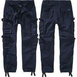 Brandit Outdoorhose Brandit Hose Pure Vintage Slim Fit blau L