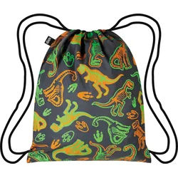 Loqi Artist Dinosaur Skeleton Rucksack mini mit reflektierender Beschichtung