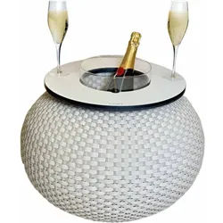COOTAB COOLER TABLE 3-in-1 Loungetisch mit Acryl-Kühler Milano 40 cm