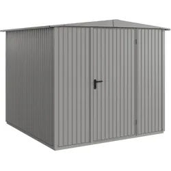 Hörmann Metall-Gerätehaus Berry Classic mit Satteldach Typ 2, 259 x 248 cm,graualuminium,6,4 m2