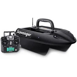 BearCreeks Scavenger Bait Boat mit optionalem GPS-Autopiloten und Sonar-Fischfinder - Schwarz - Kein GPS-Autopilot