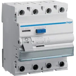 HAGER CFA425D - Fehlerstromschutzschalter, 4 polig, 6kA, 25A, 300mA, Typ A