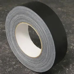 Gewebeband einseitig klebend, Fälzelband schwarz | 50 mm, Baumwolle