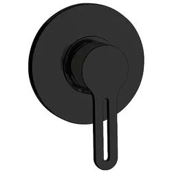 Unterputz-Brausemischer Enzan, Rosette Ø 116 mm mit Wandeinbaukörper, schwarz matt