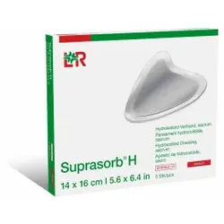Suprasorb® H Hydrokolloid-Verband, steril, dünn, Dünner Hydrokolloidverband mit angenehmen Tragekomfort durch geringere Dicke, 1 Packung = 10 Stück, Maße: 10 x 10 cm