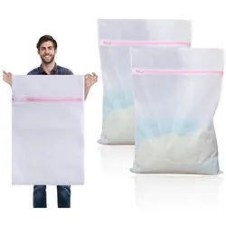 Dmjia Wäschesack 2er Set Wäschenetz XXL 60x90cm, Wäschebeutel für Waschmaschine