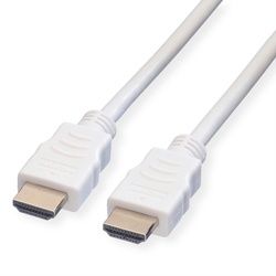 VALUE HDMI High Speed Kabel mit Ethernet, weiß, 1 m