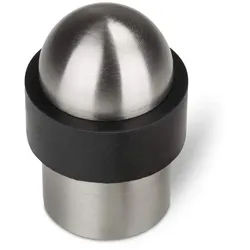 SO-TECH® Türstopper massiver Edelstahl, Durchmesser 35 mm, Höhe 51 mm, Boden (3 St), 3 Stück mit gebürsteter Oberfläche silberfarben