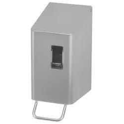 SanTRAL® NSU 2 Desinfektionsmittelspender, Hygienischer Flüssigspender mit Rückwand aus Edelstahl, Farbe: grau, E/D