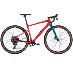 URS TWO - neon red-dark petrol
