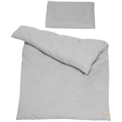 roba® Kinderbettwäsche Lil Planet - BIO BAUMWOLLE - versch. Farben - weicher Stoff, aus Jersey, 2 teilig, 100 x135 cm, Bettwäsche Kinderbett & Babybett - Jungen & Mädchen grau