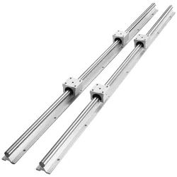VEVOR Linearfuehrunge Linearführung 2 Stk SBR16-800 mm Kohlenstoffstahl Aluminium Linearschiene mit 4 Stk.SBR16UU-Gleitblöcken Linearlager Lagerblock