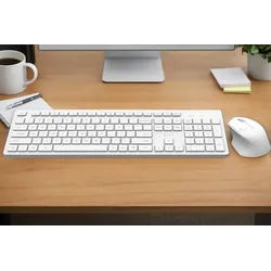 Neue drahtlose Bürosatz Triadyn ALYA Tastatur SKATHI und Maus GREIP 1600 DPI Weiß