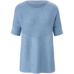 Le pull manches kimono courtes Peter Hahn bleu