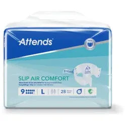 Attends Slip Air Comfort 9 Inkontinenzslips, saugfähig, Saugfähige Slips für starke Harn- und Stuhlinkontinenz, 1 Packung = 28 Stück, Größe L (Umfang 100-150 cm)