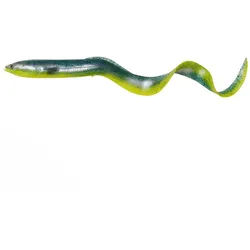 Savage Gear Kunstköder, Savage Gear 3D Real Eel 20cm Green Yellow Glitter Bulk Gummiköder 20 cm