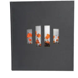 EXACOMPTA Fotoalbum Fotoalbum MILANO 29x32 cm, 60 schwarze Seiten - Schwarz - 16075E, Fotoalben Erinnerung schwarz