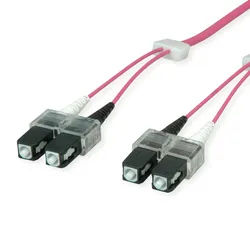EasyLan LWL-LED-Patchkabel duplex 50/125μm OM4, SC/SC, violett, 2 m
