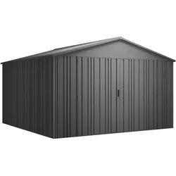 WASABI Hoggar - Gartenhaus für den Außenbereich 12,46 m2 Pioneer Y130, 356x350x225 cm, selbsttragende Struktur, doppelte Tür, Verschluss mit Schlüssel