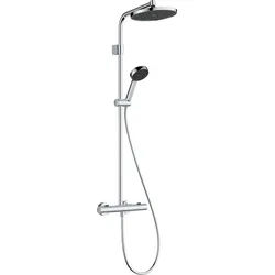 Hansgrohe Activera S Duschsystem 240 1 Strahlart wassersparend mit Ecostat Fine Varia - Chrom