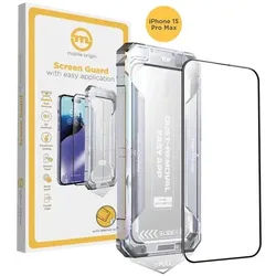 Yellow Screen Guard iPhone 15 Pro Max with easy application