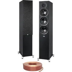 ELAC Debut F5.3 Standlautsprecher Schwarz Oehlbach Set