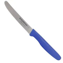 SCHNEIDER Universalmesser Welle, 11 cm, Klinge aus hochwertigem Chrom-Molybdän-Stahl, Grifffarbe: blau