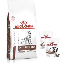 ROYAL CANIN Gastro Intestinal Moderate Calorie GIM23 15kg + Royal Canin Dog Gastrointestinal Treats Hundeleckerli 2x230g