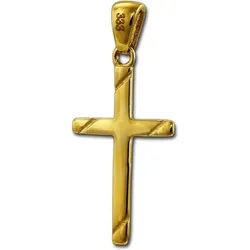 GoldDream Kettenanhänger GoldDream Ketten Anhänger Kreuz 8K, Kettenanhänger ca. 27mm, 333 Gelbgold - 8 Karat(Kreuz) Echtgold, 333 goldfarben