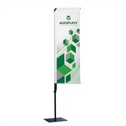 BeachFlag Rechteck Qquareflag einseitig Grösse M