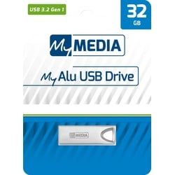 Mymedia USB 3.2 Stick 32GB, Typ-A, My Alu, silber Retail-Blister