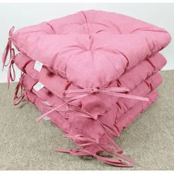 Rattani Stuhlkissen 4x Stuhlkissen / Sitzkissen Klara Color rosa antico (alt rosa) rosa