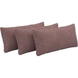 Sit & More Zierkissen , Aubergine , Textil , 3-teilig , Uni , Füllung: Polyester , rechteckig , 60x30 cm , Goldenes M, Oeko-Tex® Standard 100, Made in Europe, DGM-Klimapakt , Heimtextilien, Wohntextilien, Kissen, Zierkissen