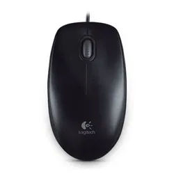 Logitech B100 Maus (kabelgebunden, USB Anschluss, optisch, für PC, Computer Laptop) schwarz