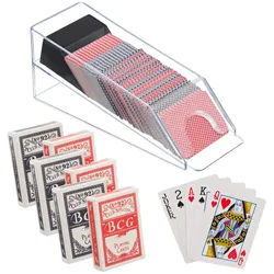 Relaxdays Kartenschlitten , Transparent , Kunststoff, Metall , 10x29 cm , Spielzeug, Sonstiges Spielzeug