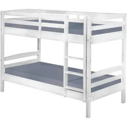 Mid.you Etagenbett , Weiß , Holz , Kiefer , massiv , 90x190 cm , Lattenrost,nicht verstellbar , Baby & Kindermöbel, Kinderzimmer & Jugendzimmer, Stockbetten