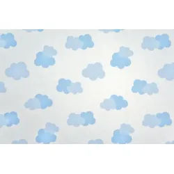 Stofferia Stoff Gardinenstoff Voile Halbtransparent Somnis WG Blau, Meterware blau