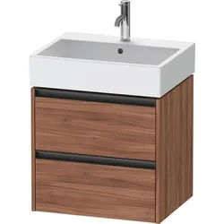 Duravit Ketho.2 Waschtischunterbau wandhängend Nussbaum Matt 584x460x549 mm - K25275079790000 K25275079790000